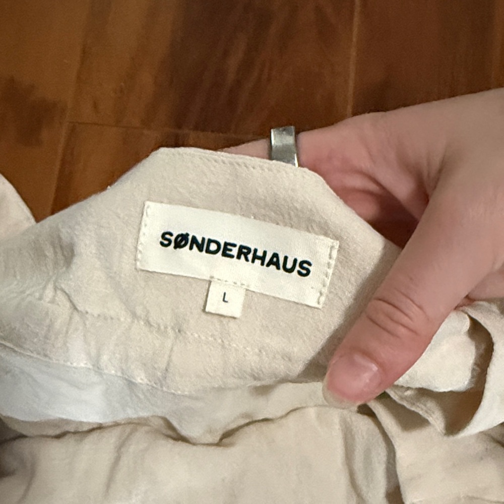 New Sonderhaus Ruth Blouse Off-Shoulder Cream Blouse Large - Picture 5 of 5